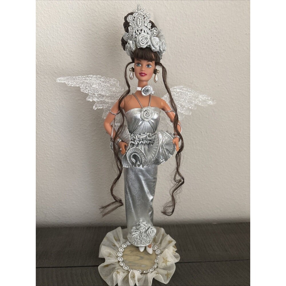 Custom Barbie Angel Tree Topper Dream Dolls Gallery Silver Angel Vintage